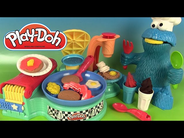 Pâte à modeler Moon Dough Hamburgers Frites Play Doh Cookie Monster Macaron  le glouton 