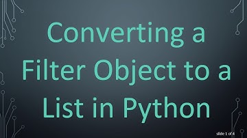 Converting a Filter Object to a List in Python