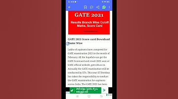 gate results results_2021 were released just now