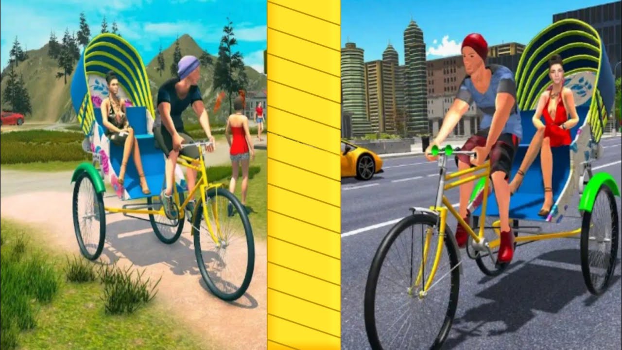 Bicycle Rickshaw Driving Games|Time To Enjoy The Ride|Ik Top Gaming