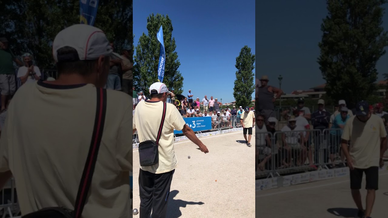 Miniature de la vidéo : La Marsaillaise à pétanque 8e de finale, le dernier point de la partie Bonetto-Vidal