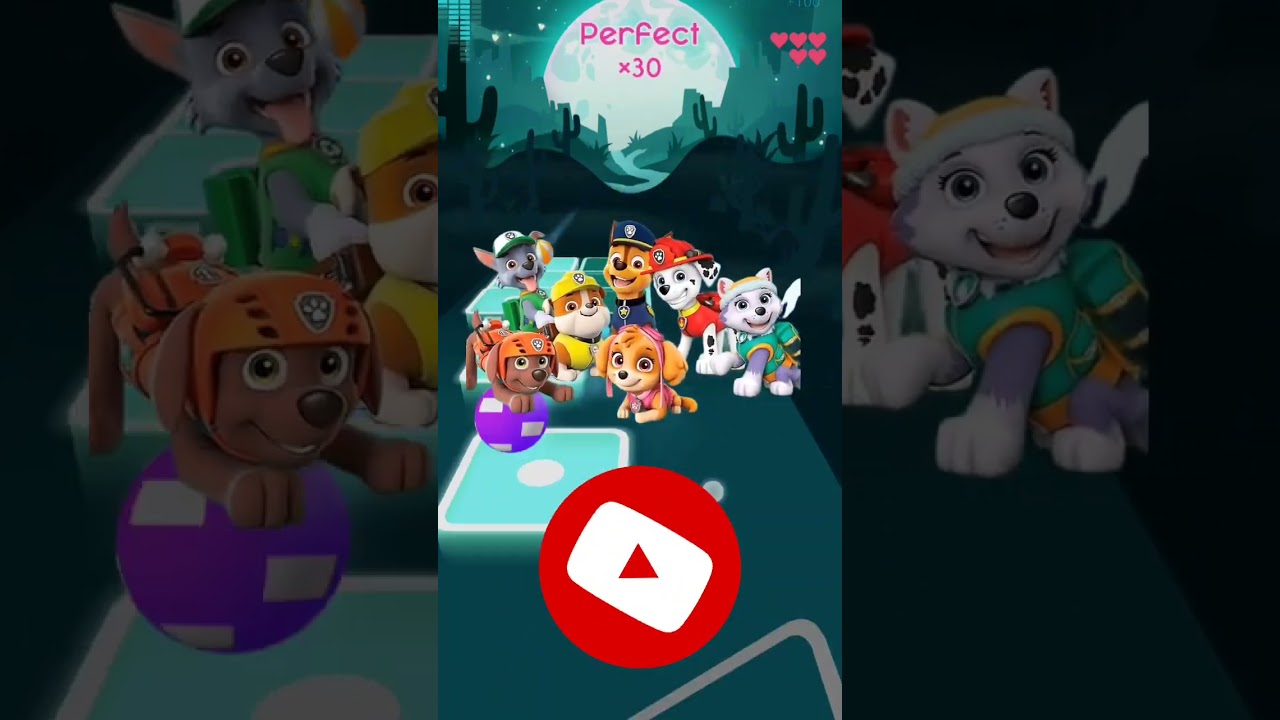 paw patrol team tiles hop 66 