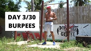 Day 3/30: 100 Burpees Challenge | Full Body Workout to Burn Fat & Build Strength 💪🔥