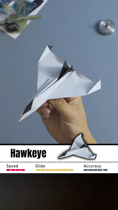 How to make Super Fighter π Paper Airplane Tutorial Fly Far 2000FEET EASY- Hawkeye #vvvreview