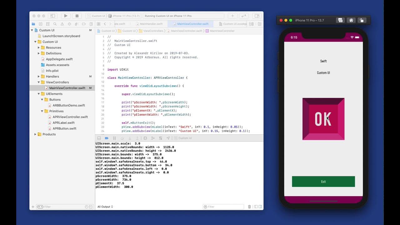Swift Examples: Custom UI control. - YouTube