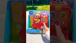 Fun Press & roll Pizza scooter🍕 #peekaboo #rapido #shortsfeed #toys #shorts #vtech #unboxing #vtech