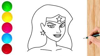 How to Draw Wonder Woman Step by Step Easy screenshot 2