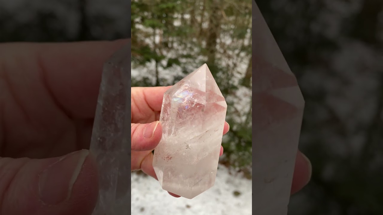 Clear Quartz Tower RAINBOWS Energy  Amplifier Protection 31176S