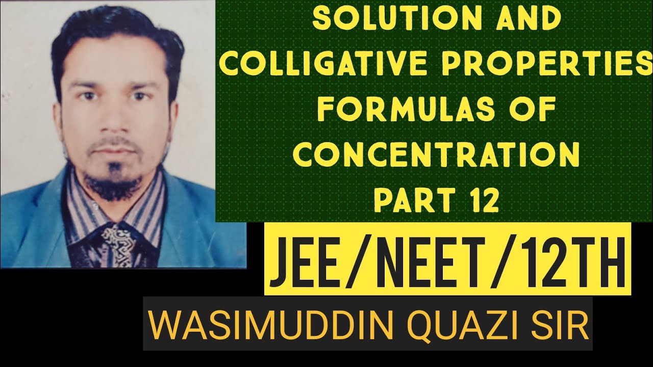 Solution And Colligative Properties FORMULA Part12 For JEE NEET And Solution and colligative properties formula part12 for jee neet and