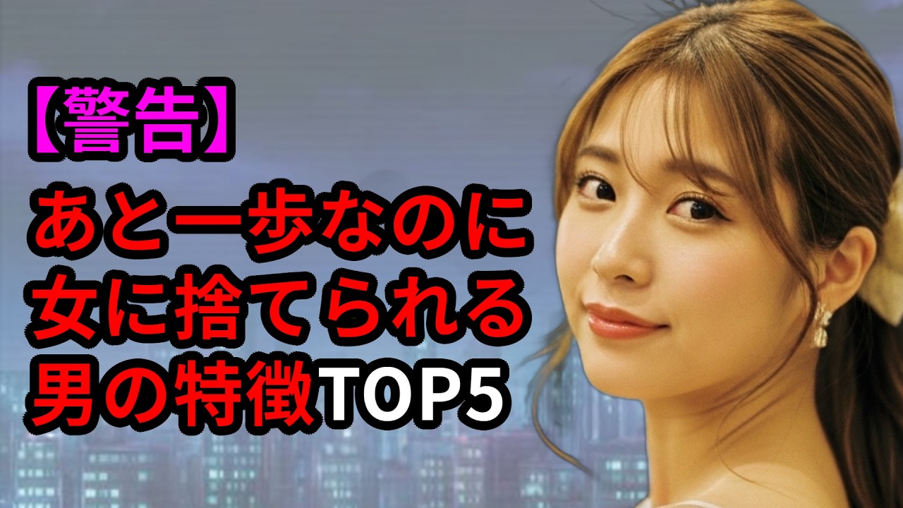 【警告】あと一歩なのに女性に捨てられる男の特徴TOP5 #雑学#豆知識#恋愛 #恋愛心理学#心理学