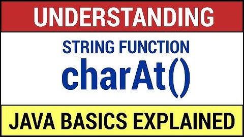 Java String Function - charAt() Explained in Details with Example