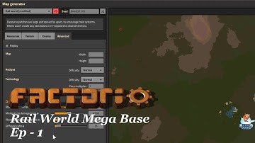 Factorio 0.17 - Rail World Mega Base - EP 1