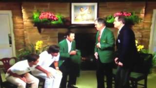 Bubba Watson Awkward Handshake Masters 2012
