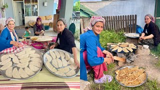 TEPSİ TEPSİ YAPTIĞIMIZ ODUN ATEŞİNDE ISPANAKLI GÖZLEME BU LEZZETE BAYILACAKSINIZ