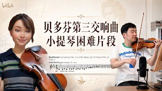考交响乐团，乐队片段，从来不是独奏题！Beethoven: Symphony No. 3 Mvt. III, First Violin Excerpt