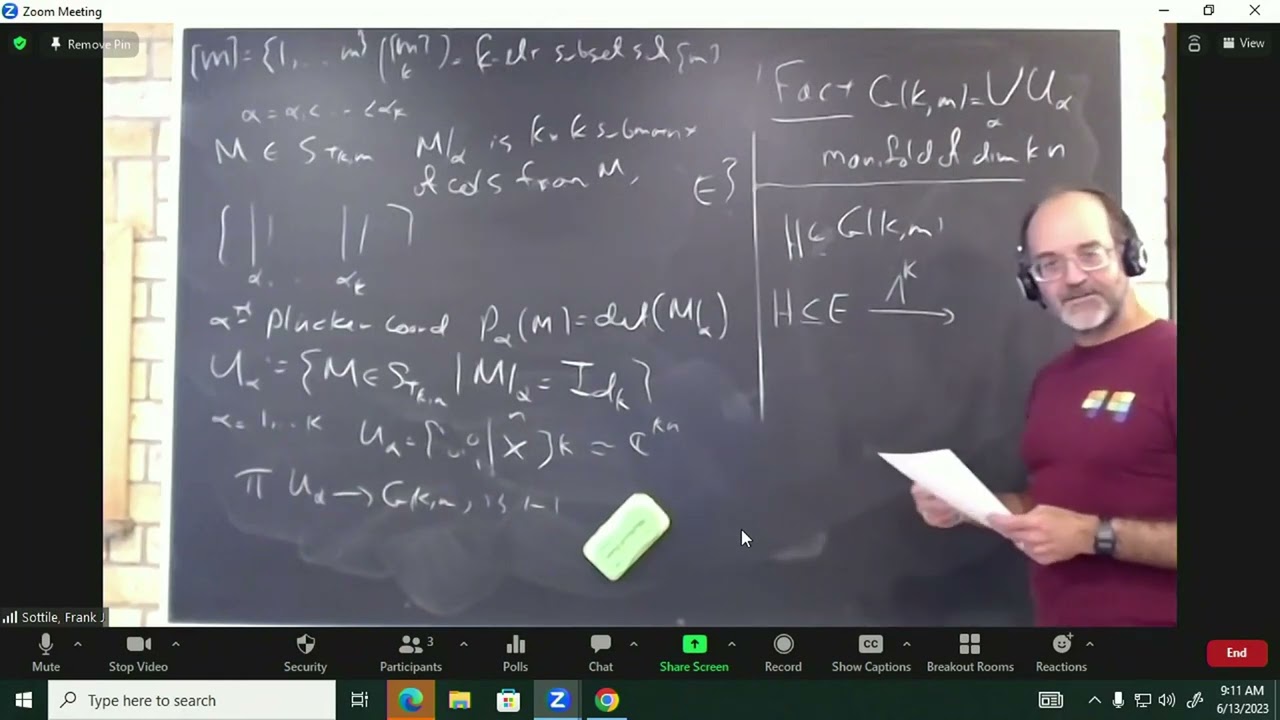 The Geometry of Grassmannians  - Frank Sottile