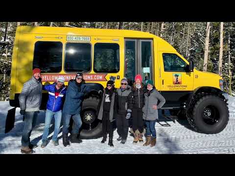 YELLOWSTONE SNOW COACH! Amazing tour to Steamboat Geyser, Sulfur Springs, Grand Canyon