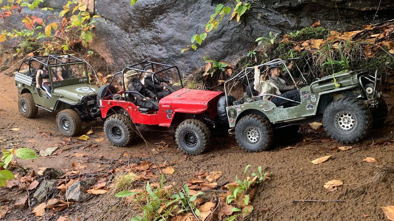 RC Willys Jeep 1/6 scale. Enjoying the Canadian outdoors with friends ...