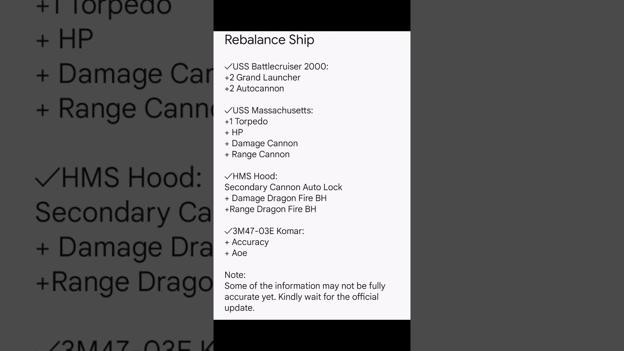 ⁣Rebalance Ship In Modern Warships