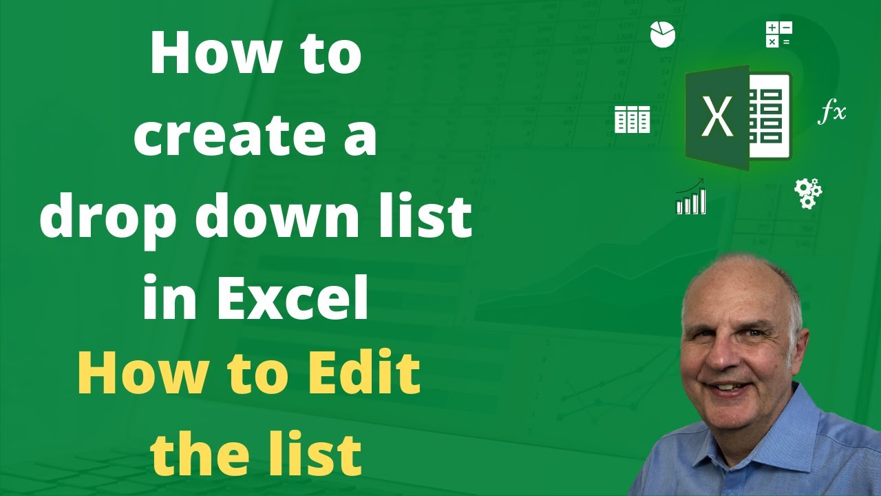 How to edit a dropdown list in Excel