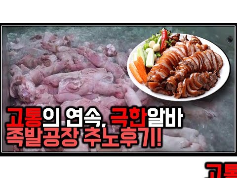   꿀잼주의 고통의 연속 극한알바 족발공장 추노후기