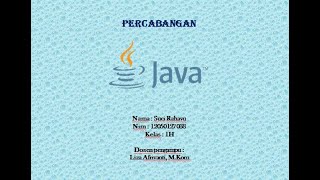 Belajar Java : Percabangan