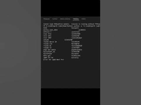 DAY 43/43 ️ How to get Wi-Fi Password using Python | Python for ...