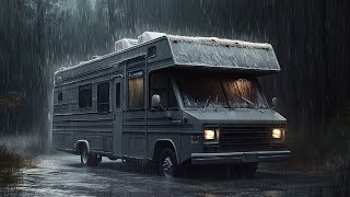 Sleeping In A Retro RV Caught In A Rain & Thunderstorm💧11 Hours | Sleep In Series