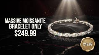 D'Joy Moissanite Oval 6x4mm Bracelet in Rhodium Sterling Silver