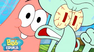 Bob Esponja | ¡1 hora de Patricio molestando a Calamardo! 🐙⭐ | Bob Esponja en Español