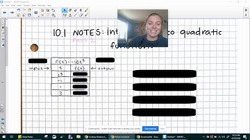 10.1 Notes pt. 2: Introduction to Quadratic Functions