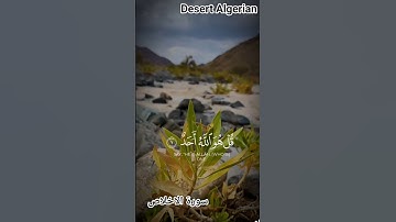 سورة الاخلاص /سياحة صحراوية /صحراء الجزائر/قران كريم/ #اكسبلور #دويتو #المصحف #لايك #حالات_واتس