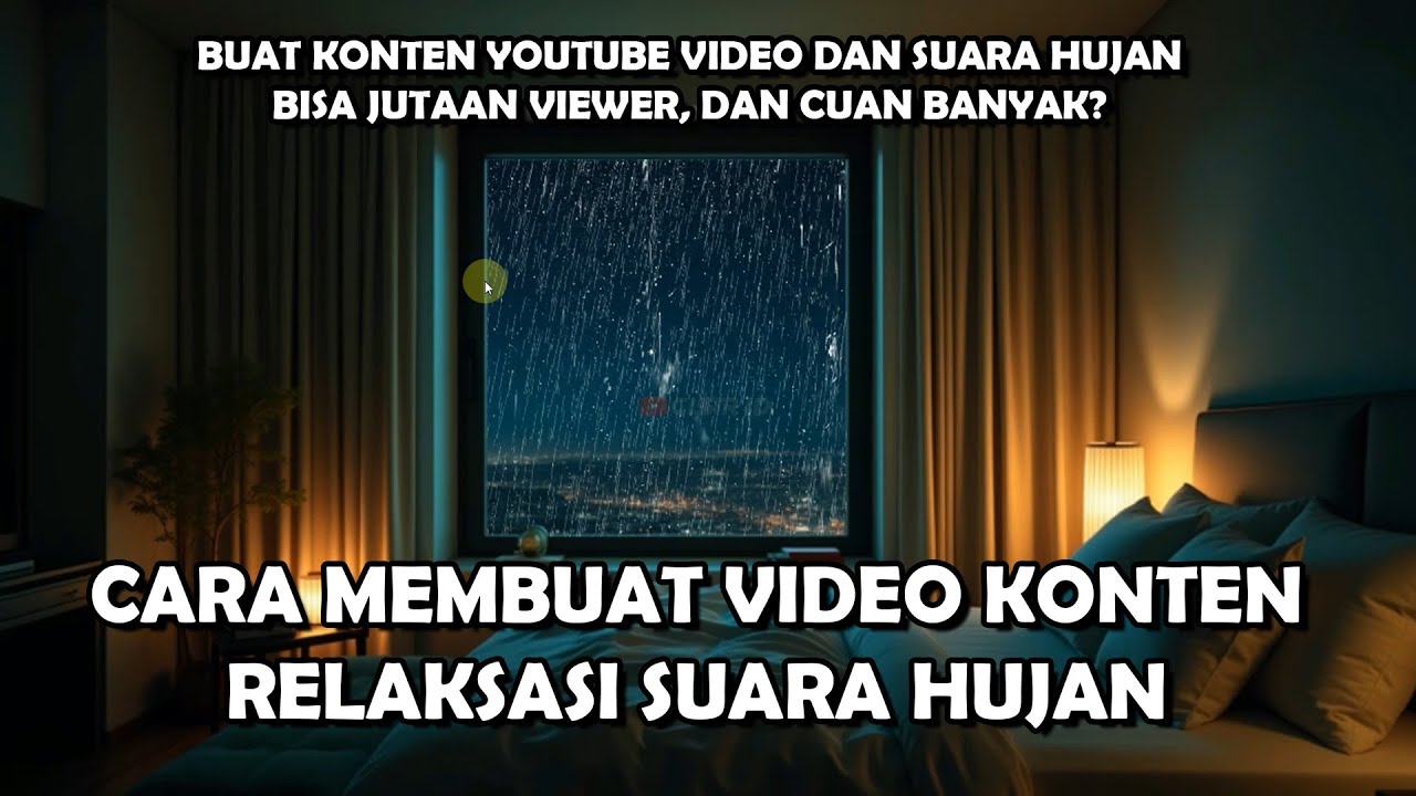 CARA BUAT KONTEN RELAKSASI HUJAN UNTUK TIDUR