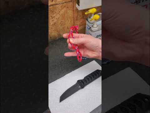 Serrations cutting test of freshly made blade