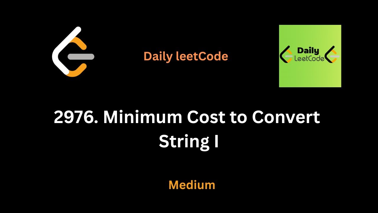 2976 Minimum Cost to Convert String I - YouTube