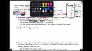 How do you know which kinematic equation to use? Video Part 1