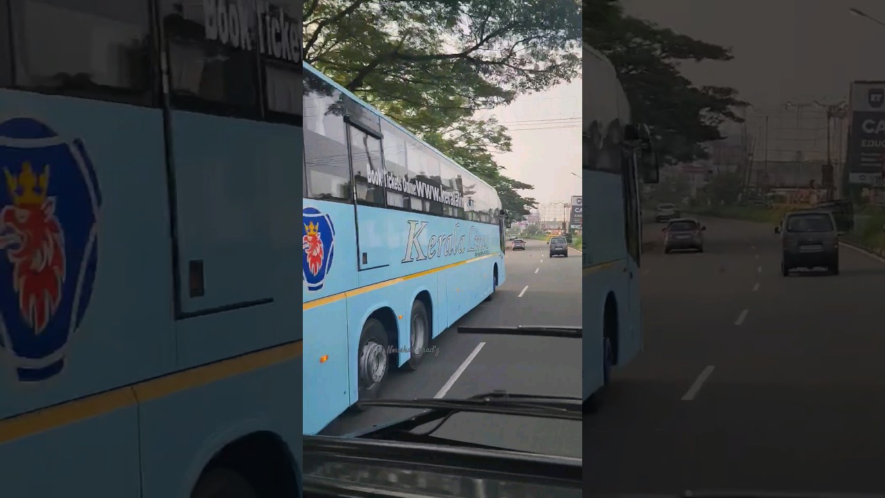 SCANIA bus thrilling overtake🤩KERALA LINE'S scania Sleeper amazing overtaking🔥