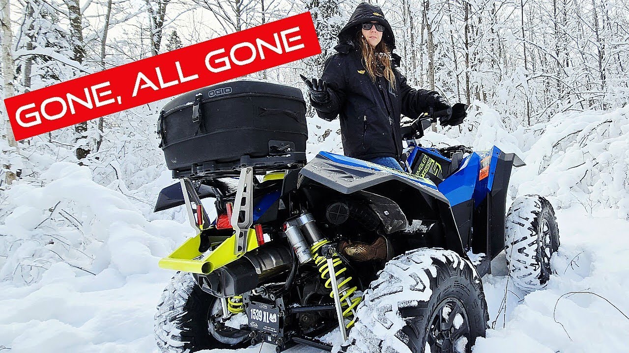 Проехать по этому снегу НЕВОЗМОЖНО. Polaris Scrambler 1000s будет полностью изношен.