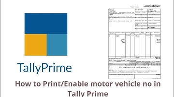 Motor Vehicle number printing in Tally Prime