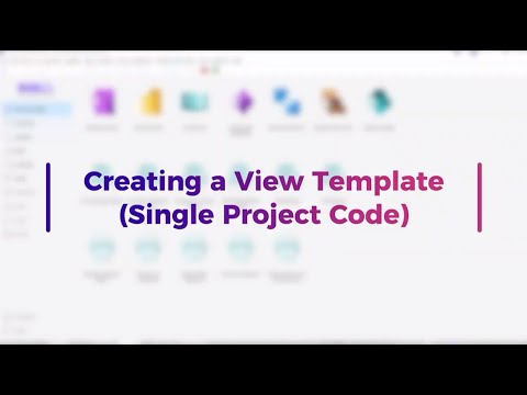 SQL View - Creating a View Template (Single Project Code) - YouTube