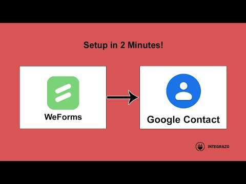 WeForms to Google Contacts Integration in WordPress (Free Plugin) | Integrazo Automator