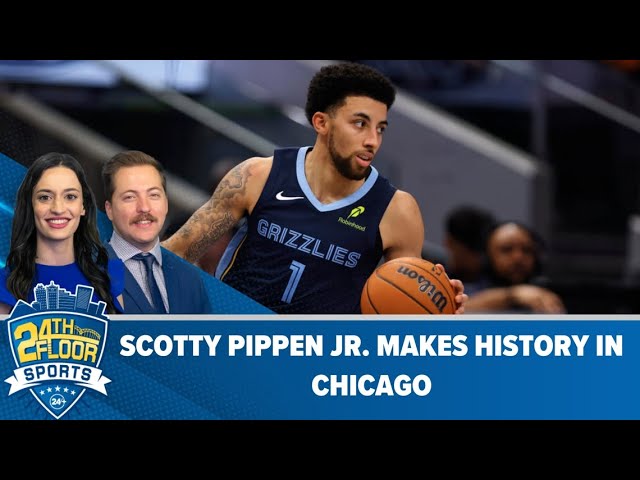 Scotty Pippen Jr. makes history against the Bulls in Chicago - YouTube