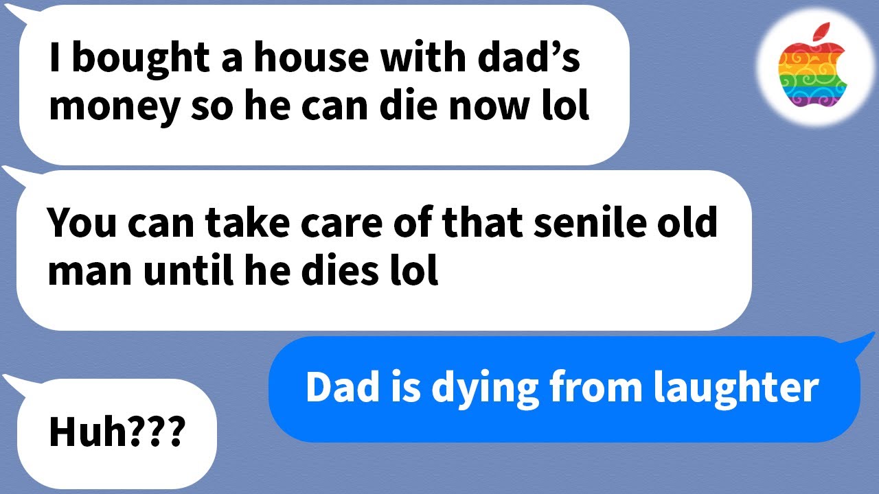 【Apple】 My sister forced me to take care of our senile dad while she stole his money