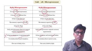 DIFFERENCE BETWEEN 8085 AND 8086 MICROPROCESSOR II DIGITAL ELECTRONICS & MICROPROCESSOR