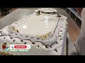How to Frost a 24+14 inches Sheet whipping cream vanilla Cake black white 🍫 decorating ideas | 207