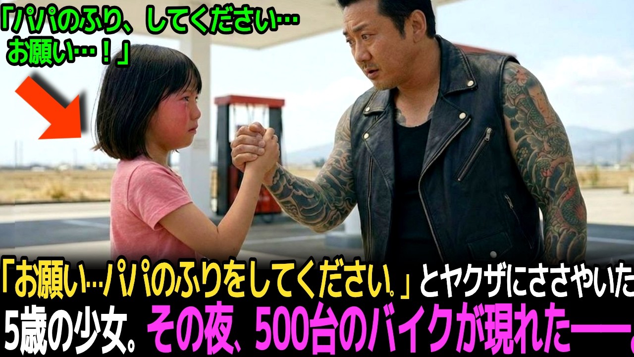「お願い…パパのふりをしてください。」とヤクザにささやいた5歳の少女。その夜、500台のバイクが現れた――。【感動する話】| ドラマ | シニアライフ | オーディオブック | 感動ストーリー |