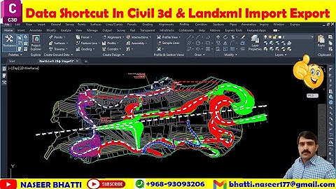 Data Shortcut In Civil 3d & Landxml Import Export | Export setting for C3d File