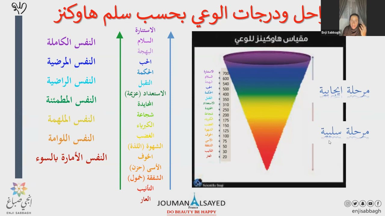 النفوس السبعة بالإسلام و تصنيف الوعي David R. Hawkins (ديفيد آر هوكينز)