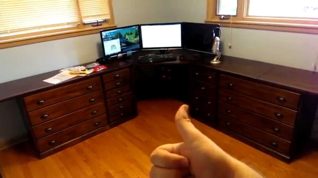 My New Setup Modular Desks From Pottery Barn Youtube