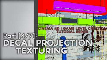 Cinema 4D Tutorial | Game Level Creation Pt.4/7 | Decal Projection Texturing